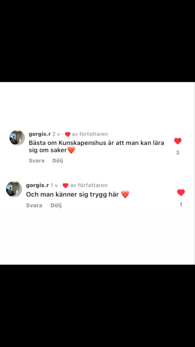 🎧 Vinnare vecka 2 – Hörlursutlottning 🎉
Grattis @gorgis.r
Bästa om Kunskapens Hus är att man kan lära sig om saker ❤️
Och man känner sig trygg här ❤️

📍 Kom gärna förbi Kunskapens Hus imorgon kl. 12:00 för att hämta ditt pris.

⸻

Tävlingen pågår en vecka till – du har fortfarande chans att vinna!
Delta genom att:
Gilla
Kommentera ditt bästa minne med Kunskapens Hus
 Dela inlägget. 📅 Nästa vecka utses sista vinnaren!